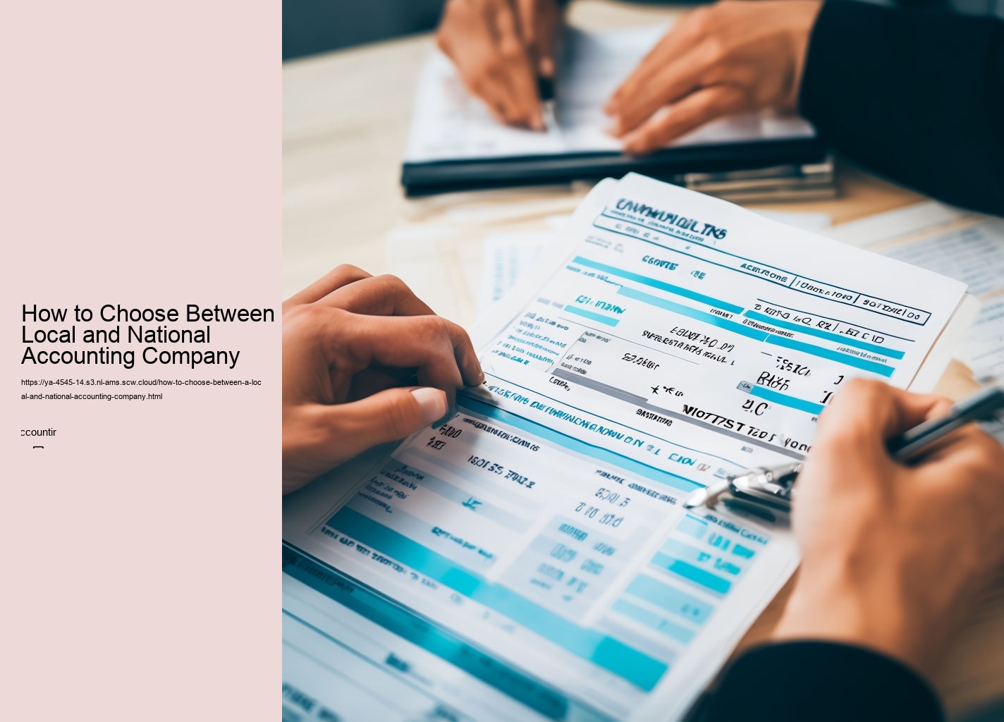 How to Choose Between a Local and National Accounting Company